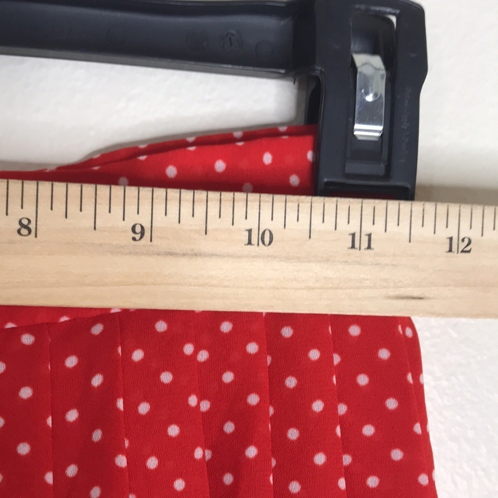 JH Collectibles Women's Pleated A-Line Skirt Red Polka Dot Size 4 - Picture 6 of 10
